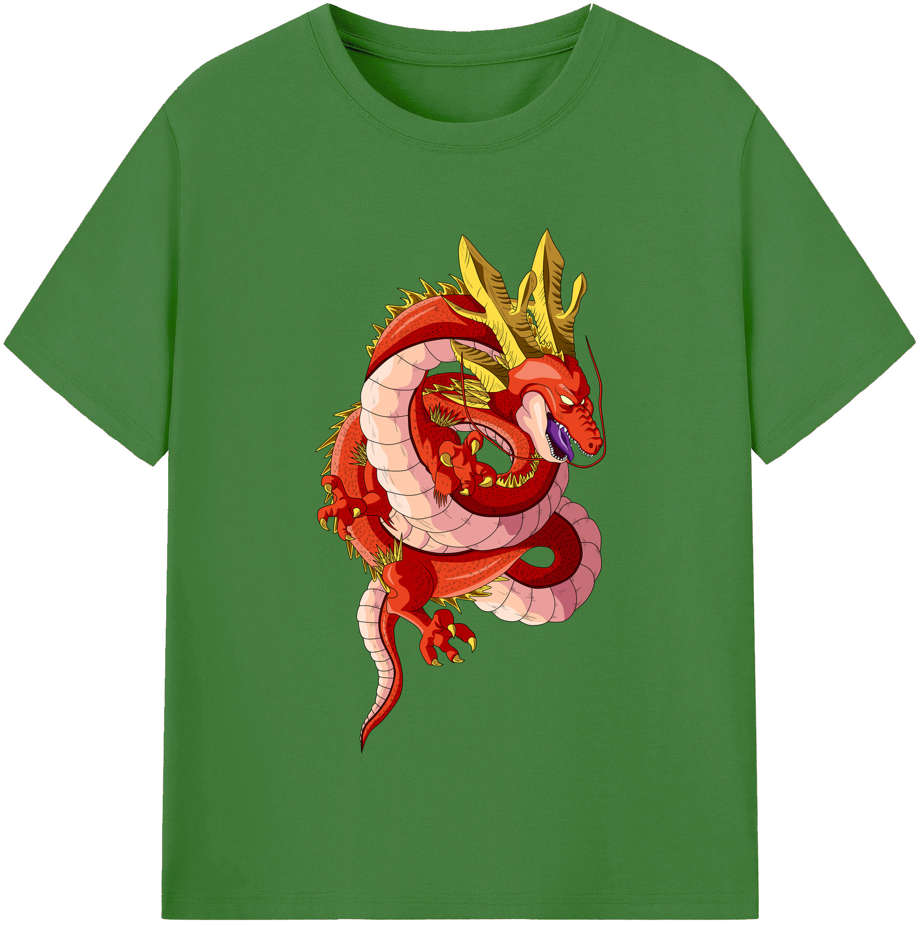 （画像用） ドラゴンボール 神龍 シェンロン DRAGON BALL Shenron レディースカジュアルプリントTシャツ（綿100％）